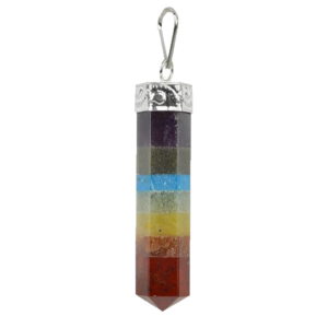 Chakra Pencil Pendant Silver Plated Cap